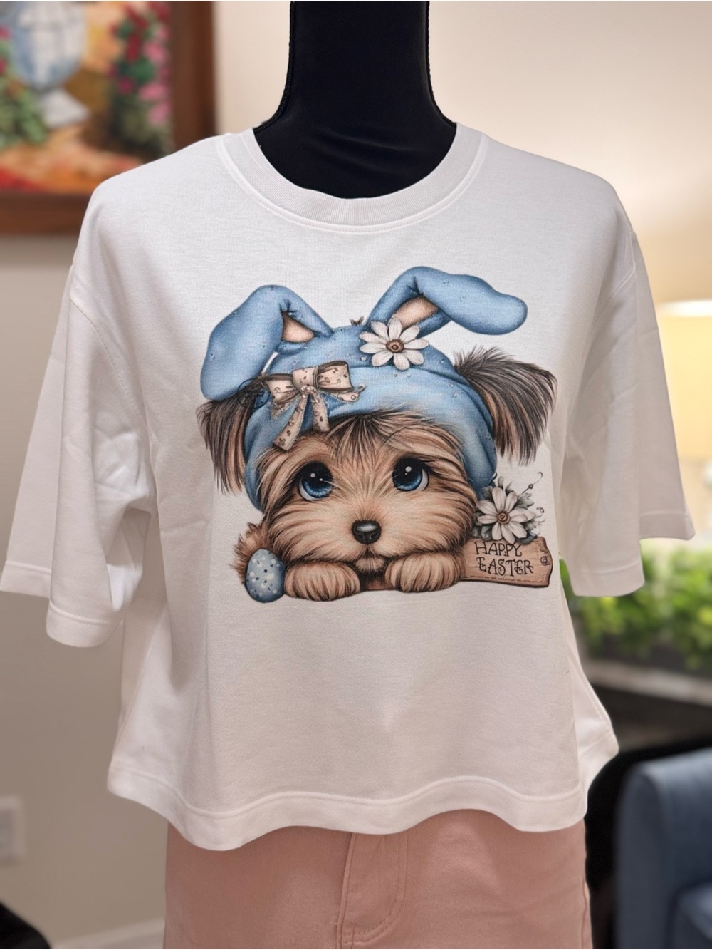 Cute Puppy Graphic Cotton Tee